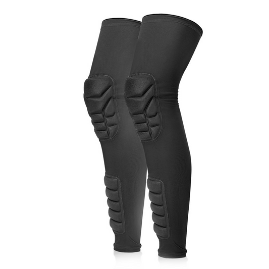 1 Paar Kompressions-MTB-Knieschoner Wabe Lange Basketball-Beinhülse Männer Frauen Kinder Sport Wade Kniestütze Fußball Gym Leggings