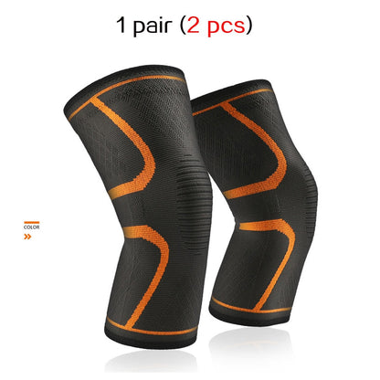 1 Paar elastische Nylon-Knieschützer, Fitness-Schutzausrüstung, Sport-Knieschützer, Patella-Klammer, Unterstützung für Basketball, Volleyball