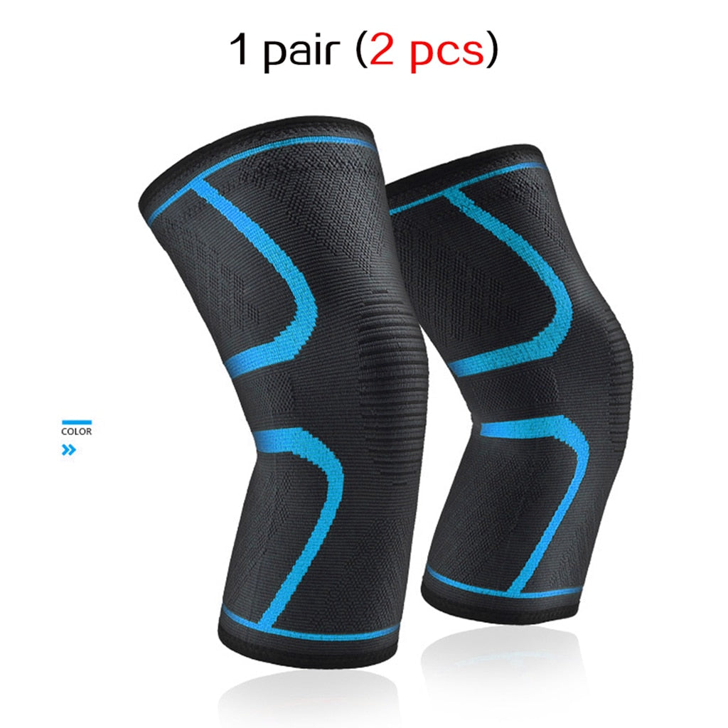 1 Paar elastische Nylon-Knieschützer, Fitness-Schutzausrüstung, Sport-Knieschützer, Patella-Klammer, Unterstützung für Basketball, Volleyball