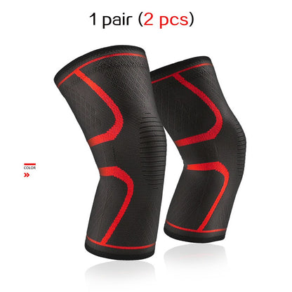 1 Paar elastische Nylon-Knieschützer, Fitness-Schutzausrüstung, Sport-Knieschützer, Patella-Klammer, Unterstützung für Basketball, Volleyball